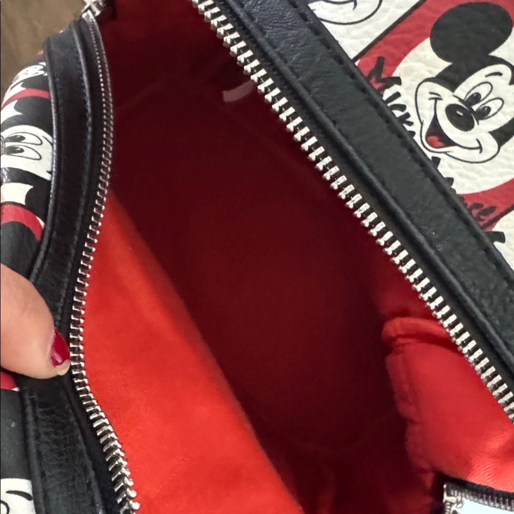 Loungefly Mickey Mouse Checkered Backpack - Red, … - image 5